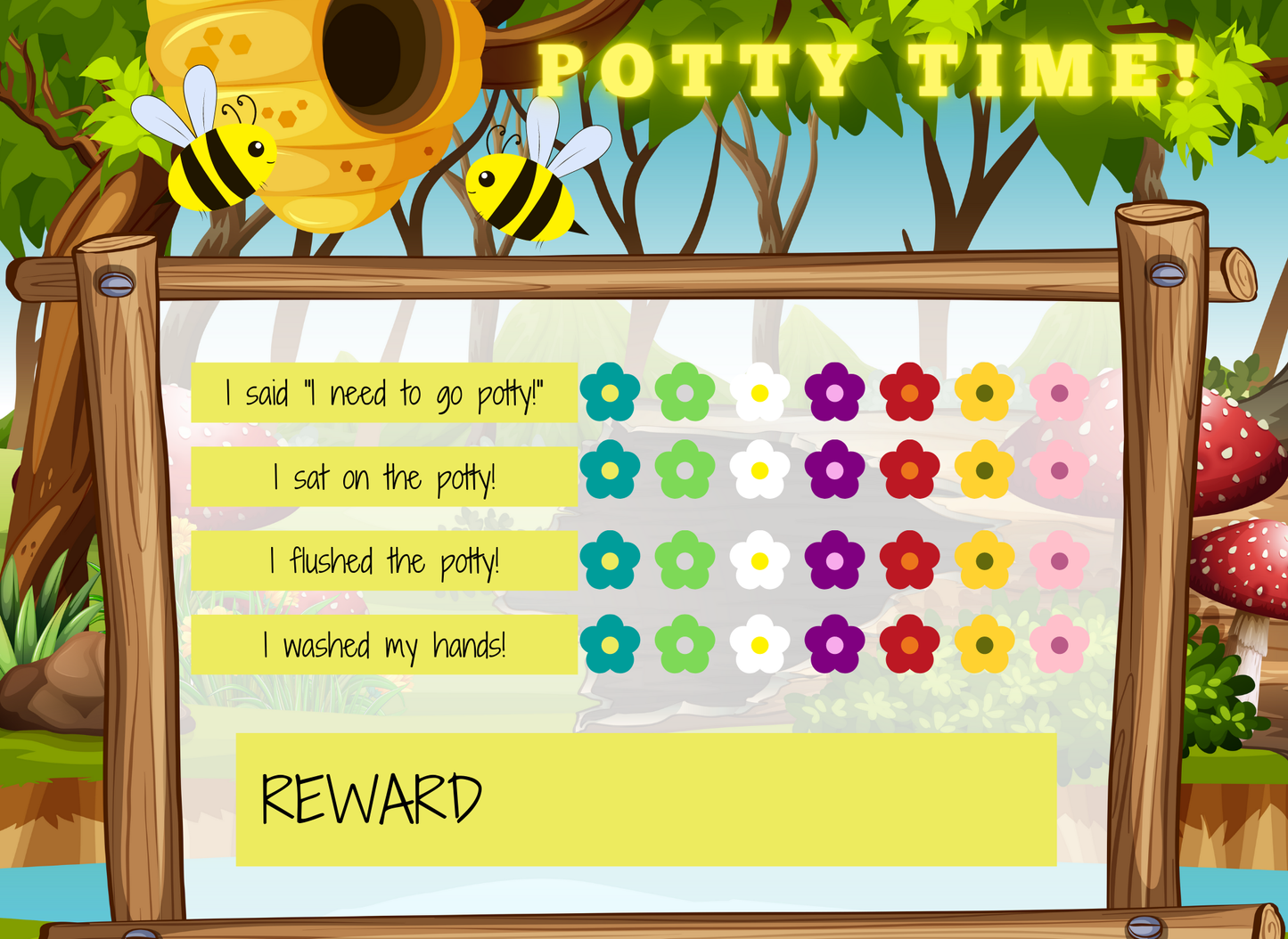 Beehive Potty Training Kit with Zero Waste Stickers