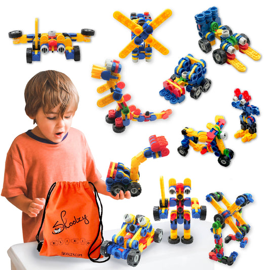 Klikio STEM Toys Kit - 98 Pc Educational Construction Set