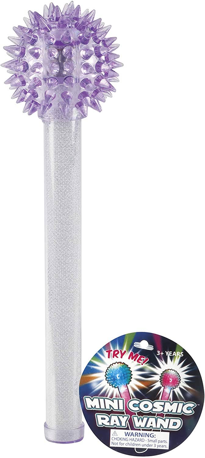 Mini 7" Cosmic Ray Wand, Light Up, Soft Glow, Tactile