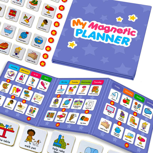 Magnetic Chore Chart for Kids | 72 Routine Magnets & Star Rewards