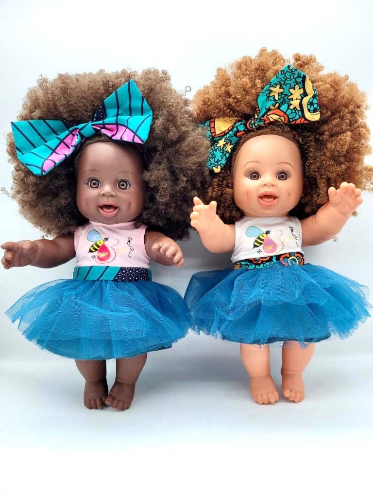 Dreamy Curly Bee Black Baby Doll Natural Curly Hair