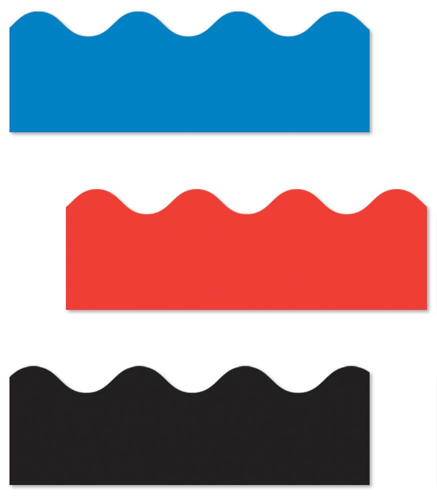 ROLLED BORDER PRIMARY COLOR SET: 6 Pack