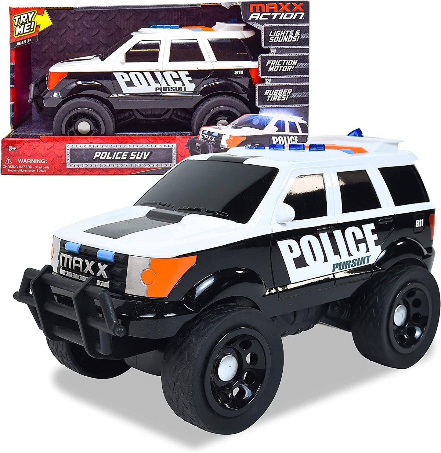 Maxx Action 12" Police SUV 'Lights & Sounds Toy Vehicle