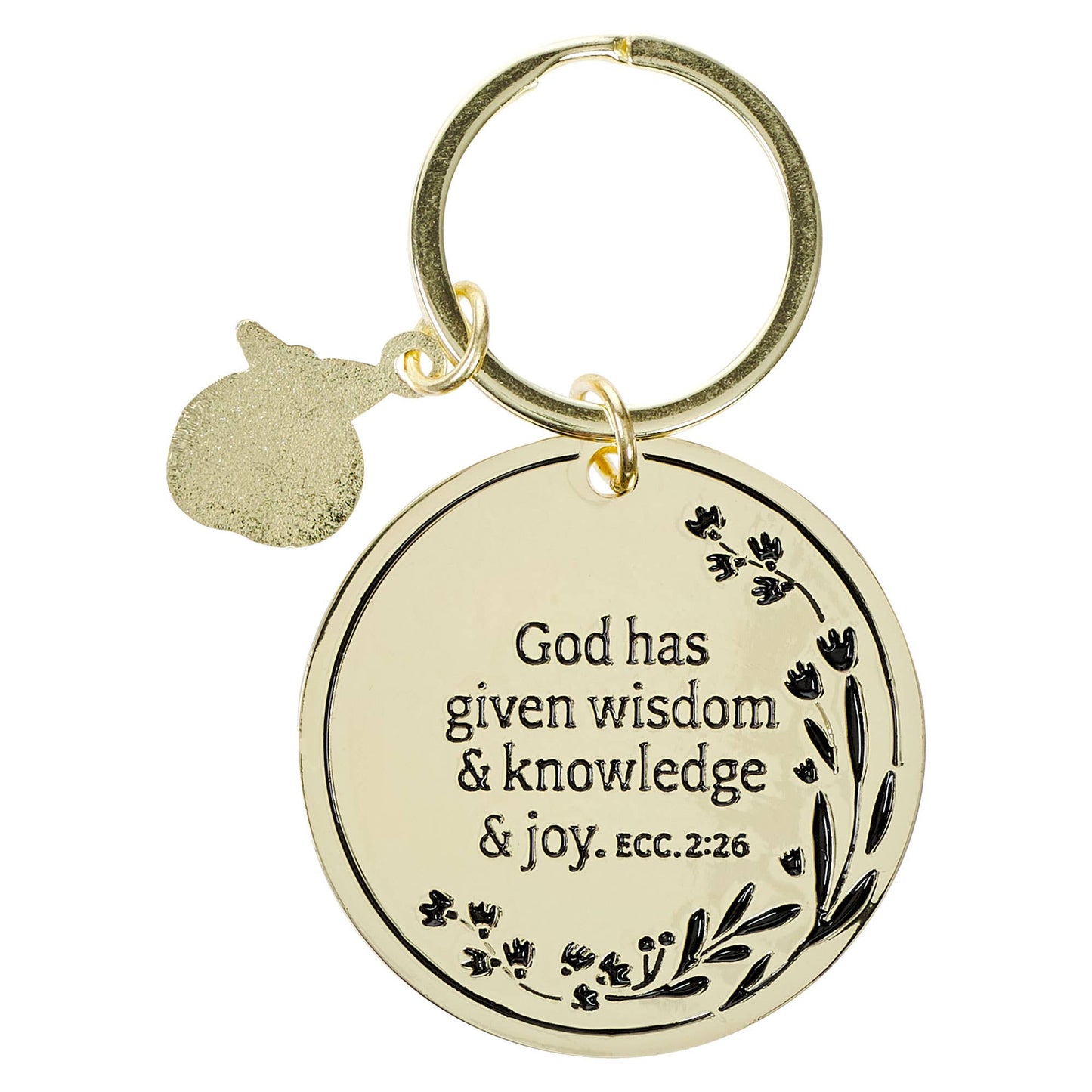 Great Teacher  Metal Keychain with Charm - Eccles. 2:26