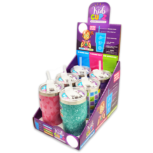 12OZ INSULATED KIDS CUPZ 6 PIECES PER DISPLAY