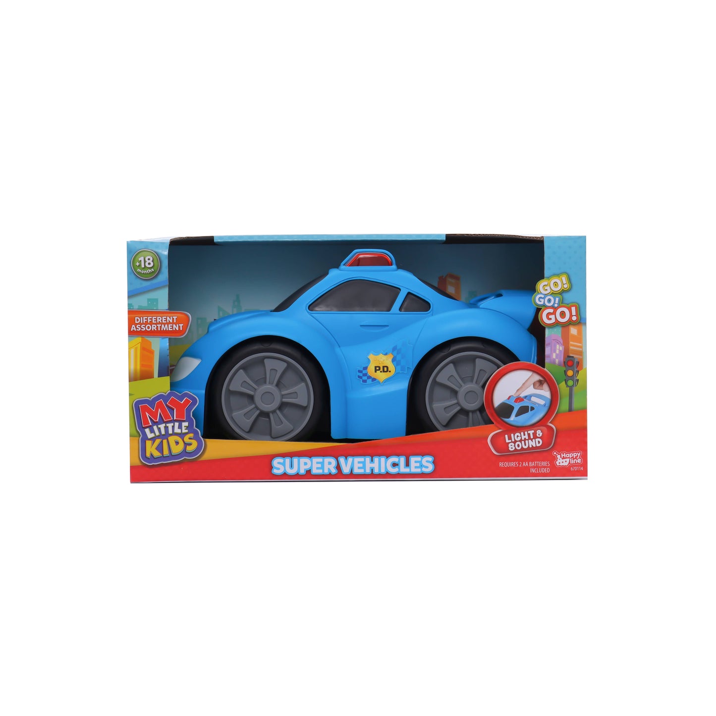 My Little Kids |City Vehicle|Police Car |Med Size Assorted
