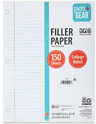 Pen+Gear College Ruled Filler Paper