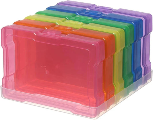 6 pack craft  storage boxes with tray