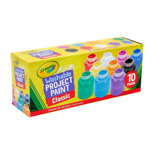 Crayola Washable Kids' Paint, 10 Assorted Colors