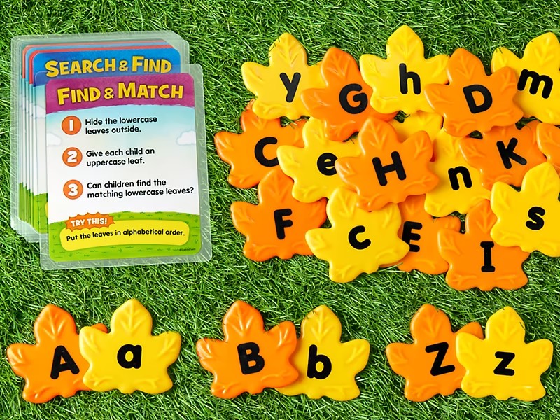 Learning Letters Activity Leaves