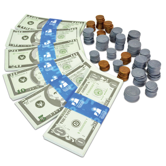 Kids Bank - Play Money Set: Plastic, cardboard