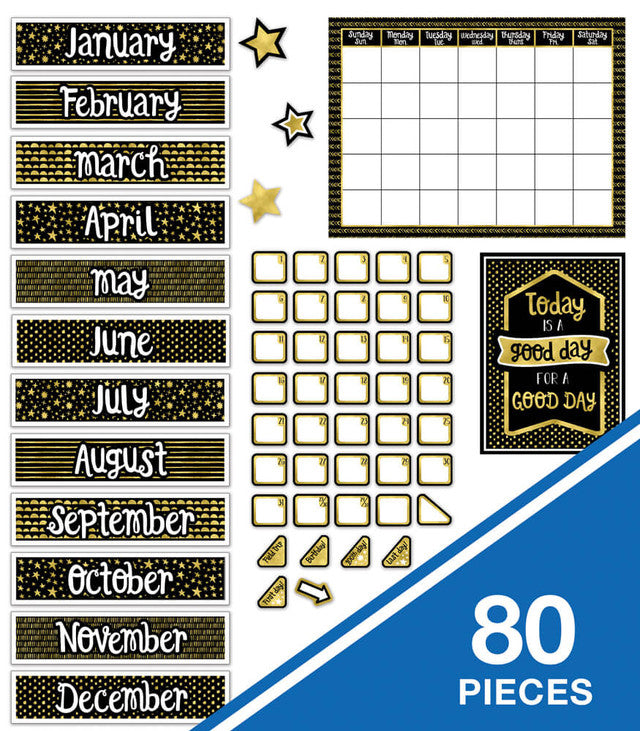 Sparkle + Shine Calendar Bulletin Board Set