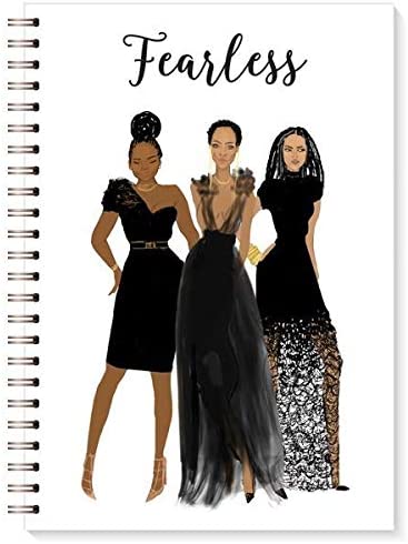African American Expressions - Nicholle Kobi Fearless Journal (128 pages, 6.25" x 8.5") J204, white