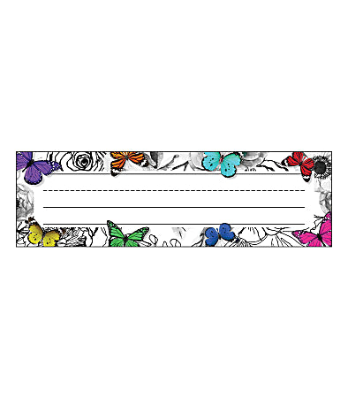 Schoolgirl Style Desk Nameplates, 9-1/2" x 2-7/8", Woodland Whimsy, Pack Of 36 Nameplates