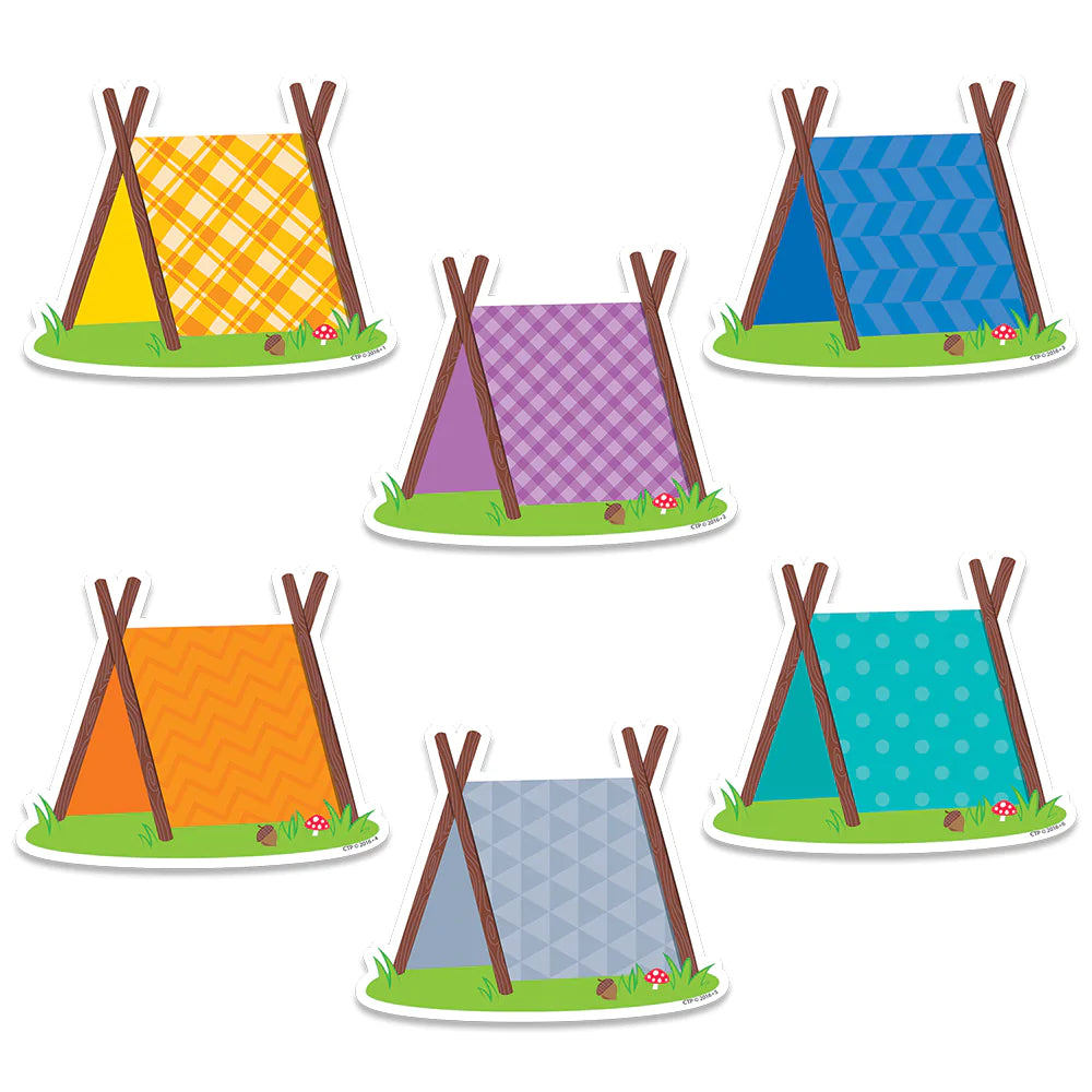 Woodland Friends Pup Tents 6" Designer Cut-Outs