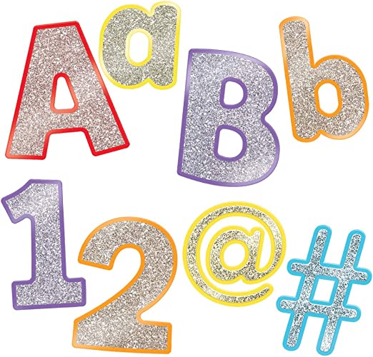 Sparkle and shine colorful glitter upper and lowercase combo pack