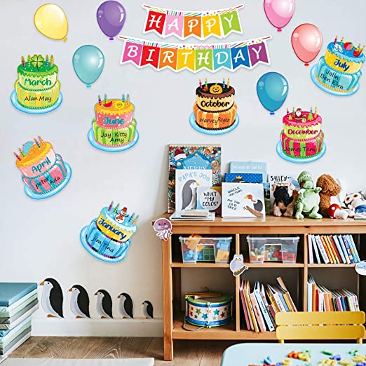 20 Pieces Happy Birthday Bulletin Board Set Birthday Wall Classroom Decoration