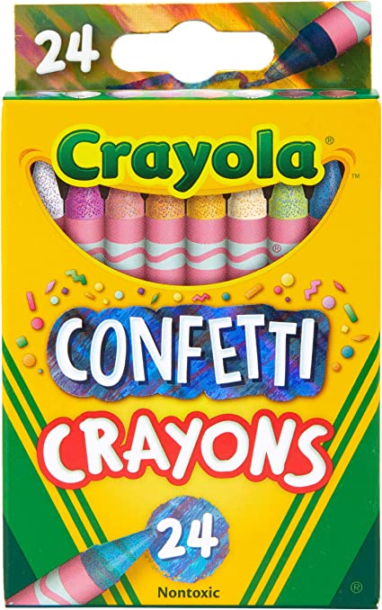 Crayola Confetti Crayons, Multi Color Crayons,