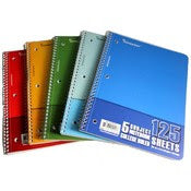 A+ Homework 5 Subject College Ruled Spiral Notebook