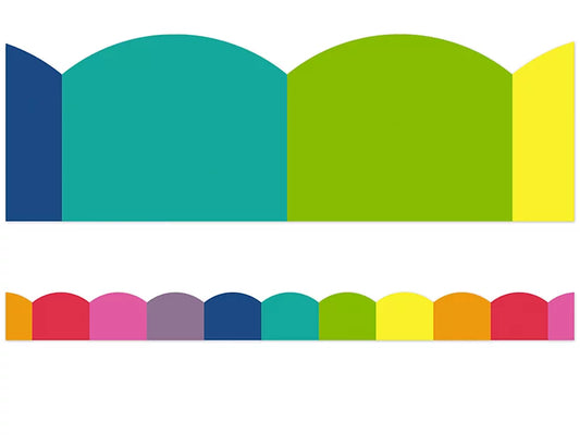 Hello Sunshine Rainbow Scalloped Border