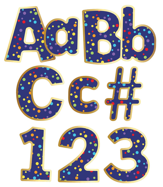 Rainbow Confetti EZ Letters