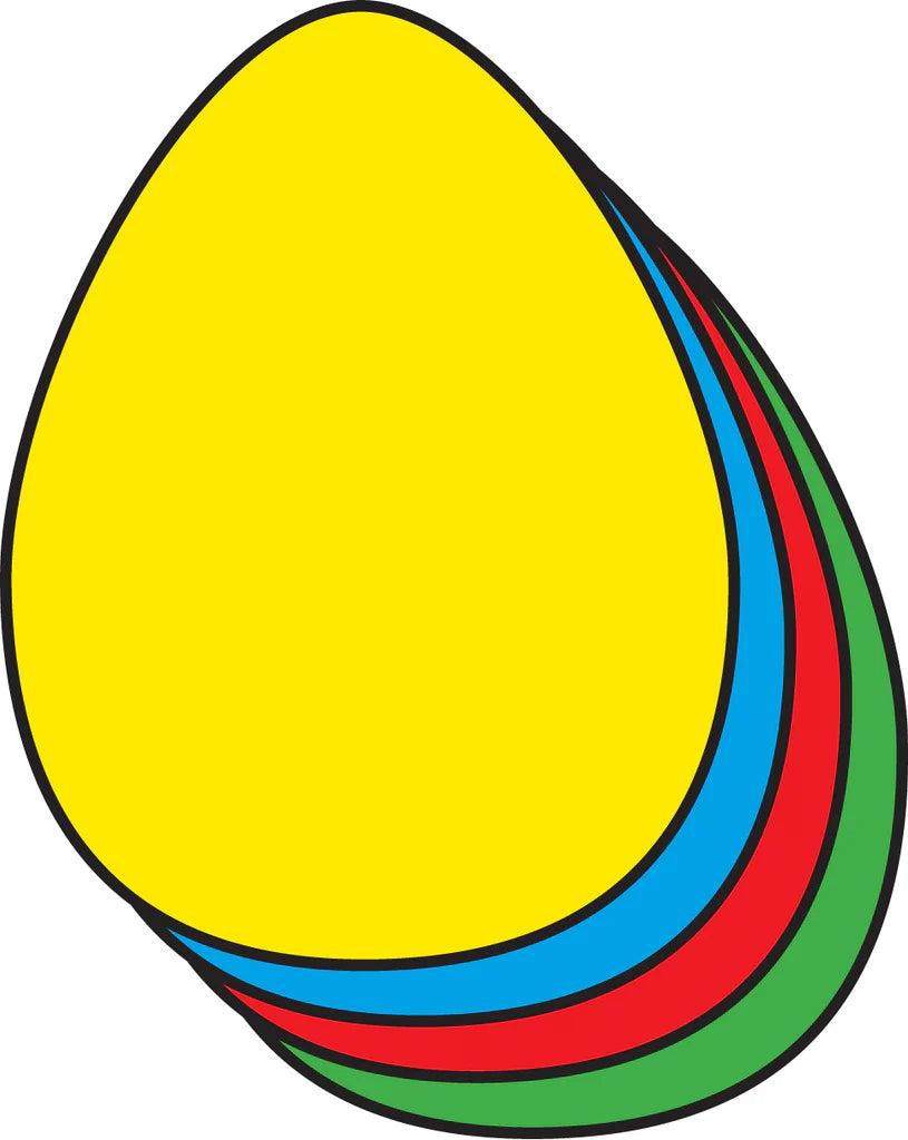 Egg Assorted Color Creative Cut-Outs- 3”