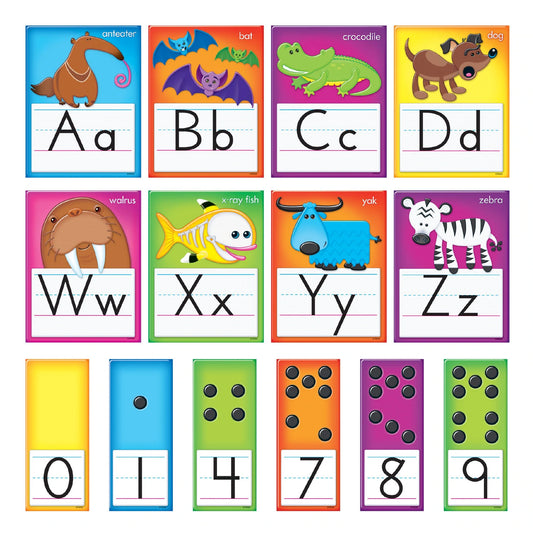 Awesome Animals Alphabet Cards Standard Manuscript Bulletin Board Set