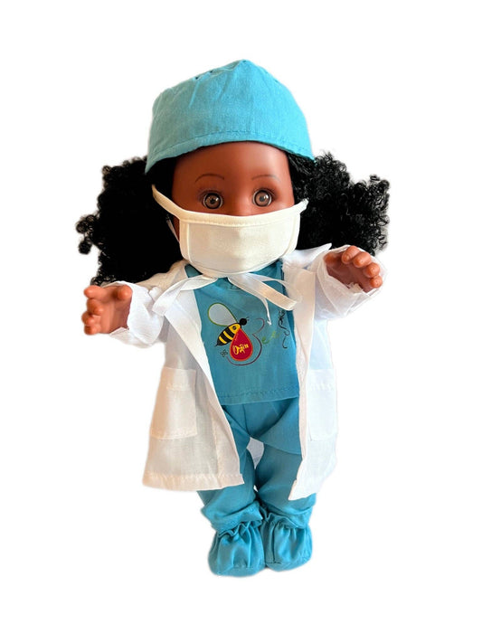 8 Piece Healthcare Hero Outfit (doll sold separately): Teal
