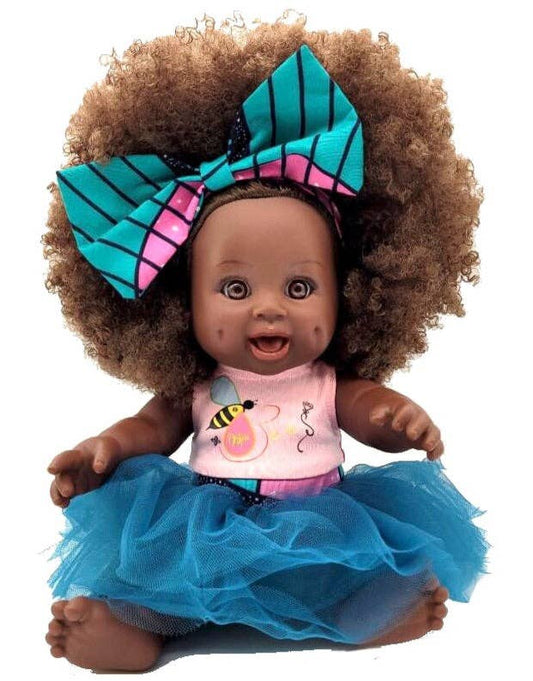 Dreamy Curly Bee Black Baby Doll Natural Curly Hair