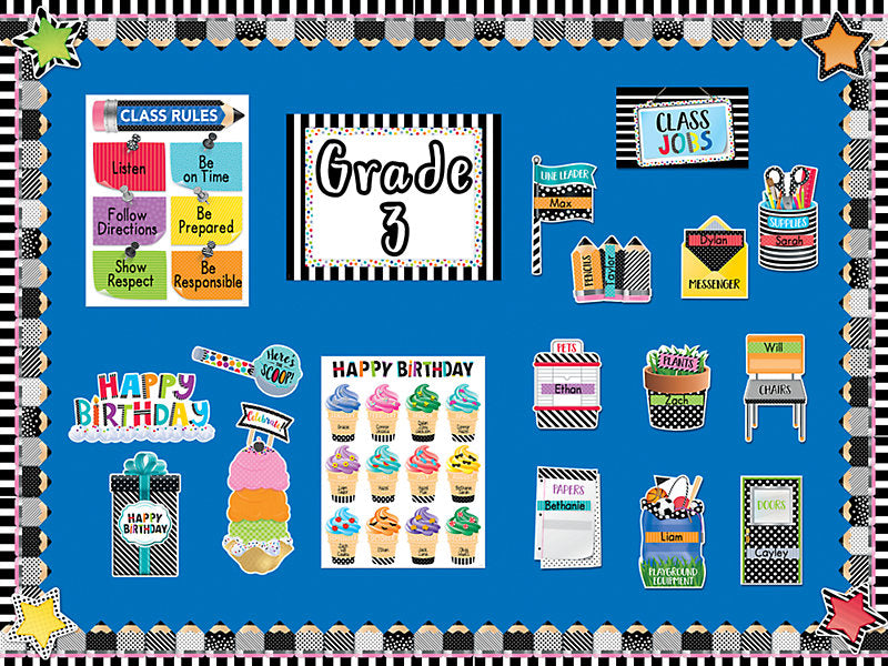 Bold & Bright Birthday Bulletin Board Set