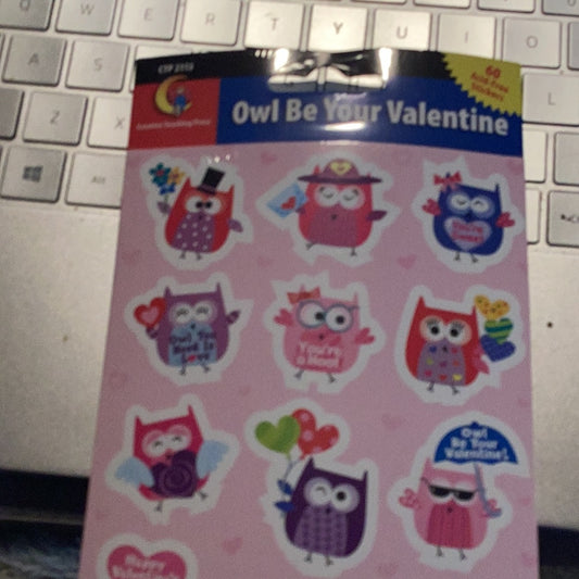 Owl Be Your Valentine stickers