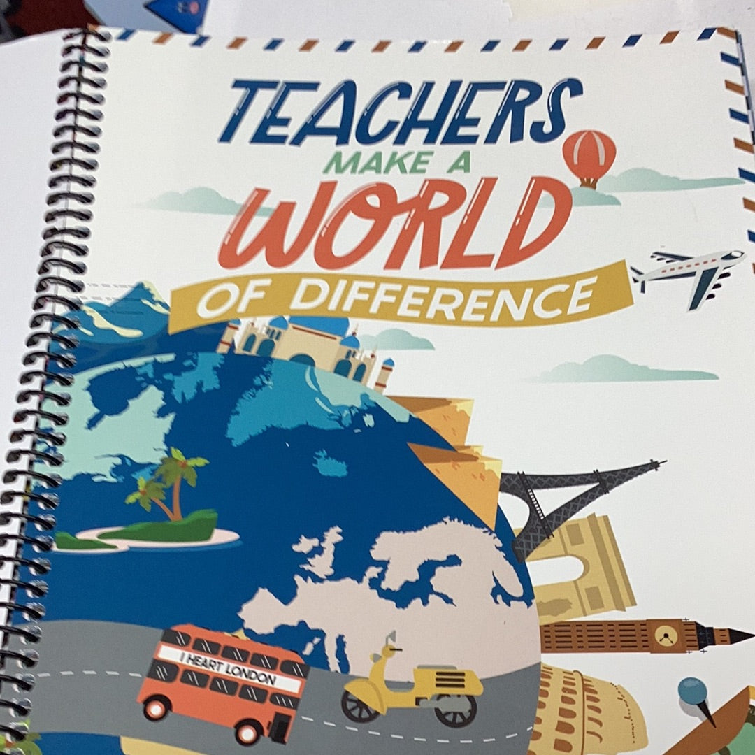 Teachers make a world of difference 12-month teacher planner