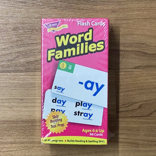 Trend Enterprise inc. Flash Cards Word Families