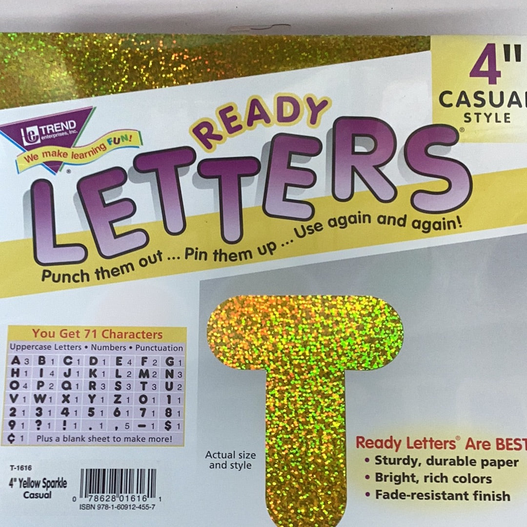 Trend Ready Letters 4” Casual Style combo pack