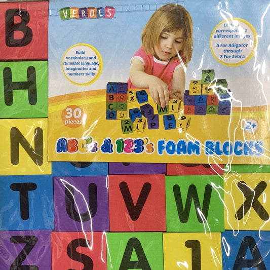 Verdes ABC’s & 123’s Foam Blocks