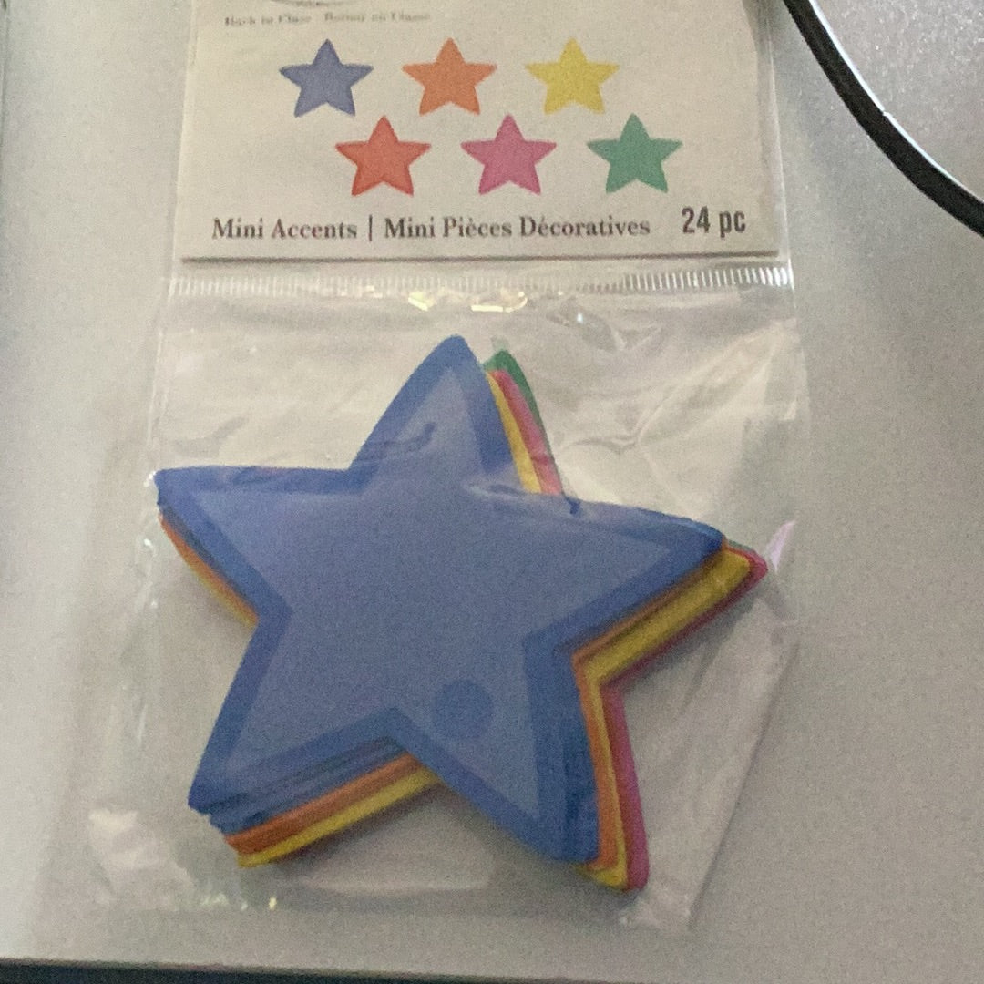 24 Packs: 12 ct. (288 total) Die Cut Star Accents by B2C