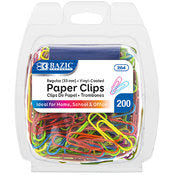 Color Paper Clips (200/Pack)
