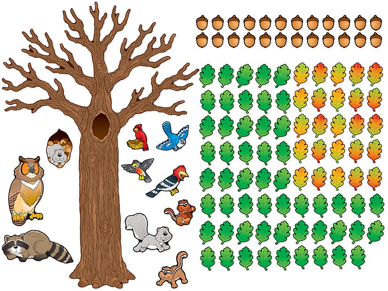 Big Tree & Animals Bulletin Board Set