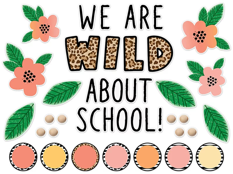 Simply Safari Wild About School Bulletin Board Set