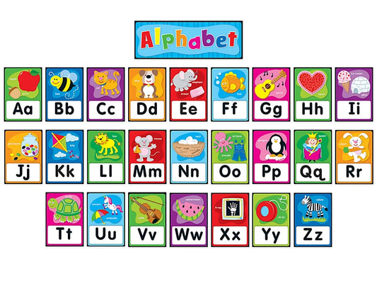 Alphabet Card Self-Adhesive Bulletin Board Set