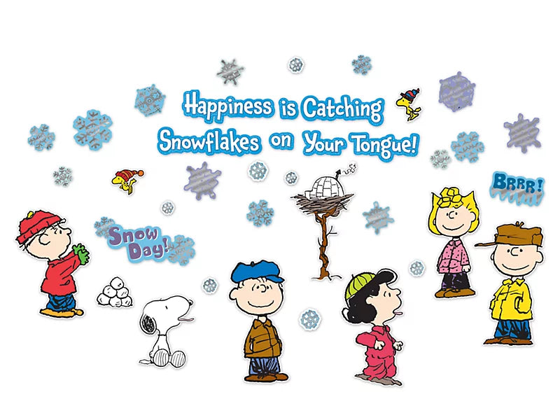 Peanuts® Snowflake Bulletin Board Set