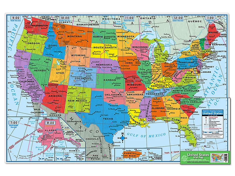 Folded U.S.A. Map