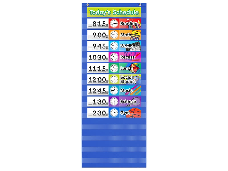 Write & Wipe Daily Schedule Pocket Chart