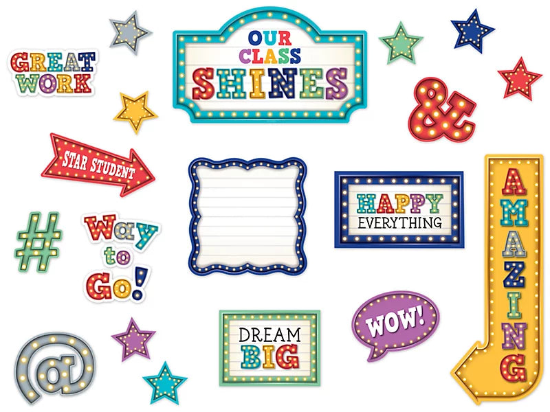 Marquee: Our Class Shines Bulletin Board Set